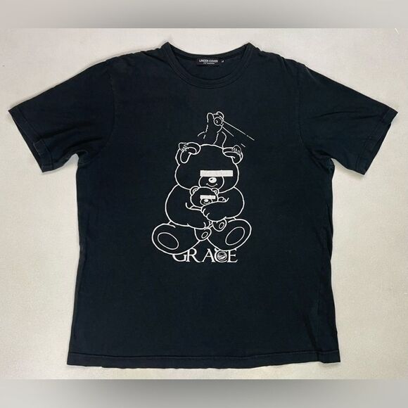 Undercover Grace Bear Graphic T-shirt Men Large Black Short Sleeve - Picture 1 of 8